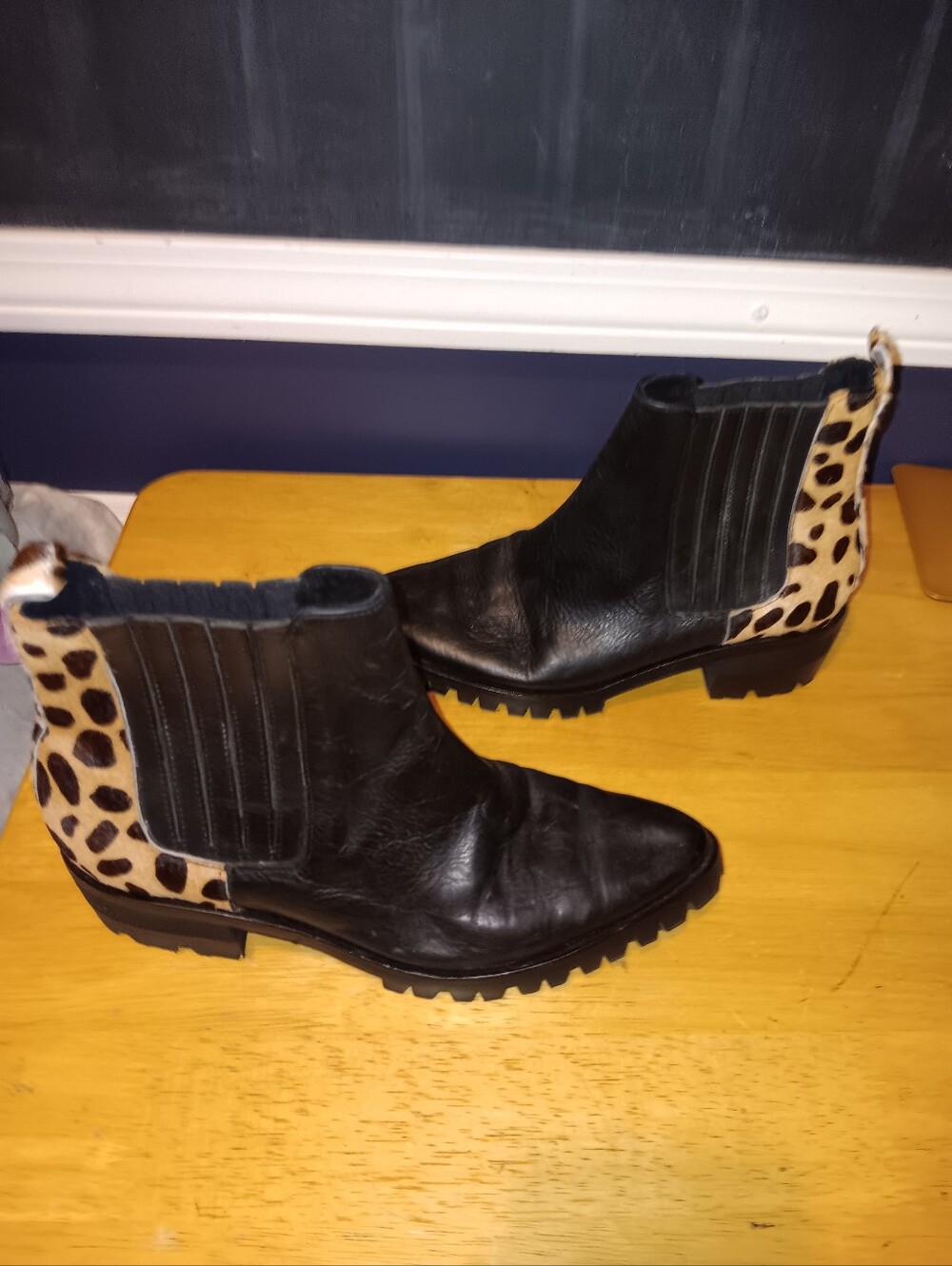 Modern Vice Black Leather Chelsea Boots Custom Made Only Pair Size 38